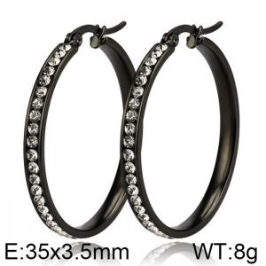 Stainless Steel Stone&Crystal Earring - KE99516-WGCF