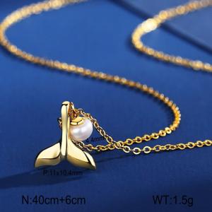 Sterling Silver Necklace - KFN1605-WGBY