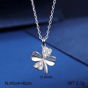 Sterling Silver Necklace - KFN1606-WGBY