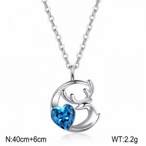 Sterling Silver Necklace - KFN1612-WGBY