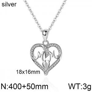 Sterling Silver Necklace - KFN1687-WGSL