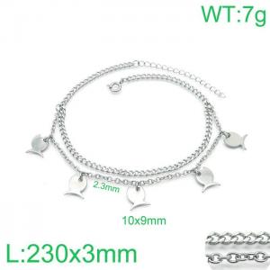 Stainless Steel Anklet - KJ2239-Z