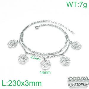 Stainless Steel Anklet - KJ2241-Z