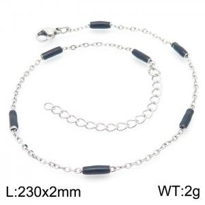 Titanium steel women's resin rice bead anklet - KJ3461-Z