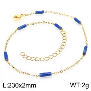 Titanium steel women's resin rice bead anklet - KJ3464-Z