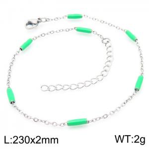 Titanium steel women's resin rice bead anklet - KJ3467-Z