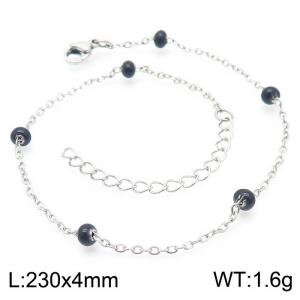 Titanium steel women's resin rice bead anklet - KJ3475-Z