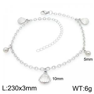 Stainless steel ocean wind shell ankle chain - KJ4532-Z
