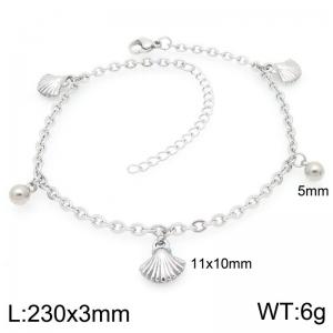 Stainless steel ocean wind shell ankle chain - KJ4538-Z