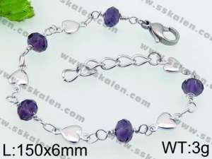 Stainless Steel Anklet - KJ869-YJ