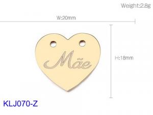 Stainless Steel Charms - KLJ070-Z