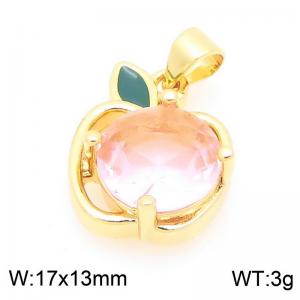 Copper diamond inlaid apple accessories - KLJ9342-ZLD