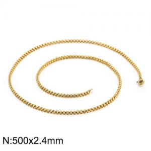 Staineless Steel Small Gold-plating Chain - KN107438-Z