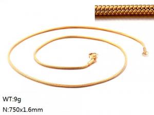 Staineless Steel Small Gold-plating Chain - KN107623-Z