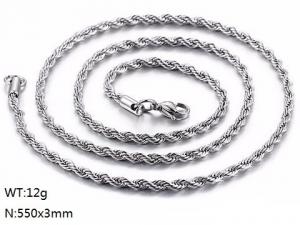 Stainless Steel Necklace - KN107634-K
