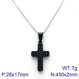 Stainless Steel Black-plating Necklace - KN107671-KFC