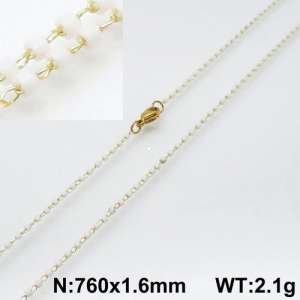 Stainless Steel Stone & Crystal Necklace - KN107817-Z
