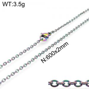 Colorful Plating Necklace - KN107932-Z