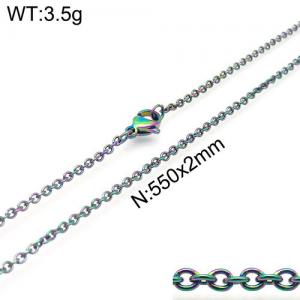 Colorful Plating Necklace - KN107938-Z