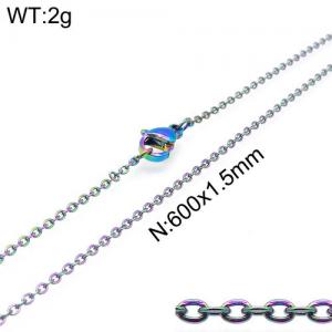 Colorful Plating Necklace - KN107942-Z