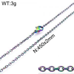 Colorful Plating Necklace - KN107944-Z