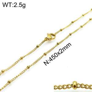 Staineless Steel Small Gold-plating Chain - KN107966-Z