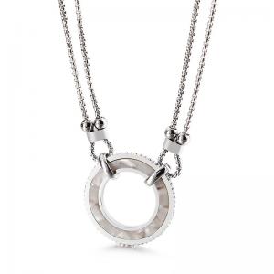 Stainless Steel Stone Necklace - KN108077-Z