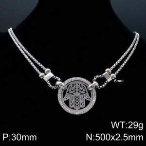 Stainless Steel Stone Necklace - KN108079-Z