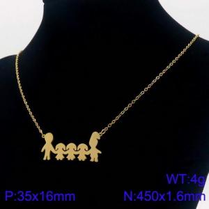 SS Gold-Plating Necklace - KN109186-SS