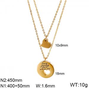 SS Gold-Plating Necklace - KN109775-KFC