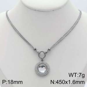 Stainless Steel Stone Necklace - KN110155-Z