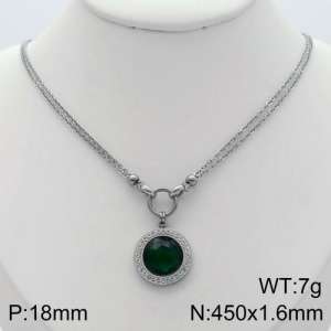 Stainless Steel Stone Necklace - KN110157-Z