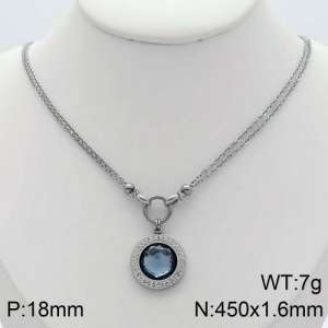 Stainless Steel Stone Necklace - KN110158-Z
