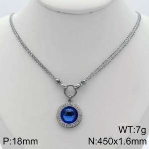 Stainless Steel Stone Necklace - KN110160-Z