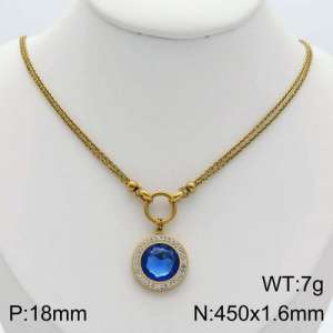 Stainless Steel Stone Necklace - KN110161-Z