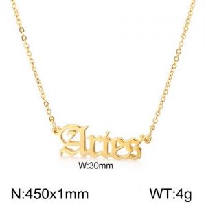 SS Gold-Plating Necklace - KN110831-LX