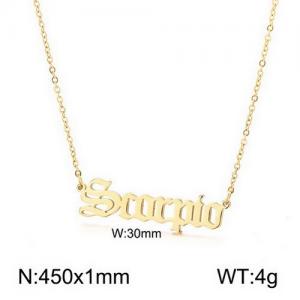 SS Gold-Plating Necklace - KN110838-LX