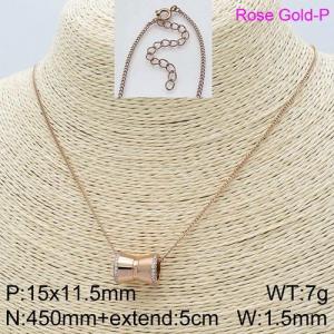 Stainless Steel Stone Necklace - KN111217-GC