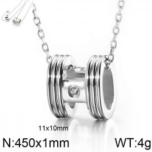Stainless Steel Stone & Crystal Necklace - KN111841-KFC