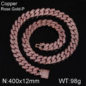 Copper Necklace - KN113074-WGQK
