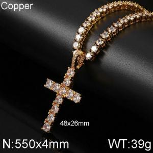 Copper Necklace - KN113360-WGQK