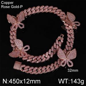 Copper Necklace - KN113369-WGQK