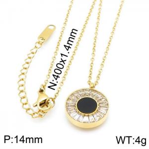 Stainless Steel Stone Necklace - KN114043-YH