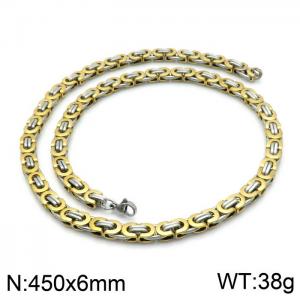 SS Gold-Plating Necklace - KN114162-Z