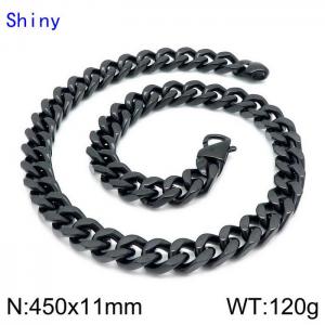 Stainless Steel Black-plating Necklace - KN114274-Z