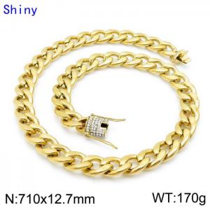 SS Gold-Plating Necklace - KN114405-Z