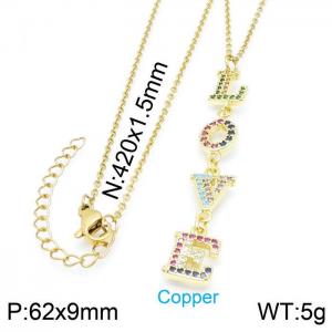 Copper Necklace - KN114855-TJG
