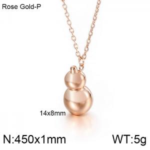 SS Rose Gold-Plating Necklace - KN115129-KFC
