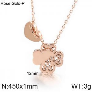 SS Rose Gold-Plating Necklace - KN115133-KFC