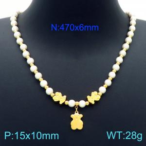 Shell Pearl Necklace - KN11607-Z